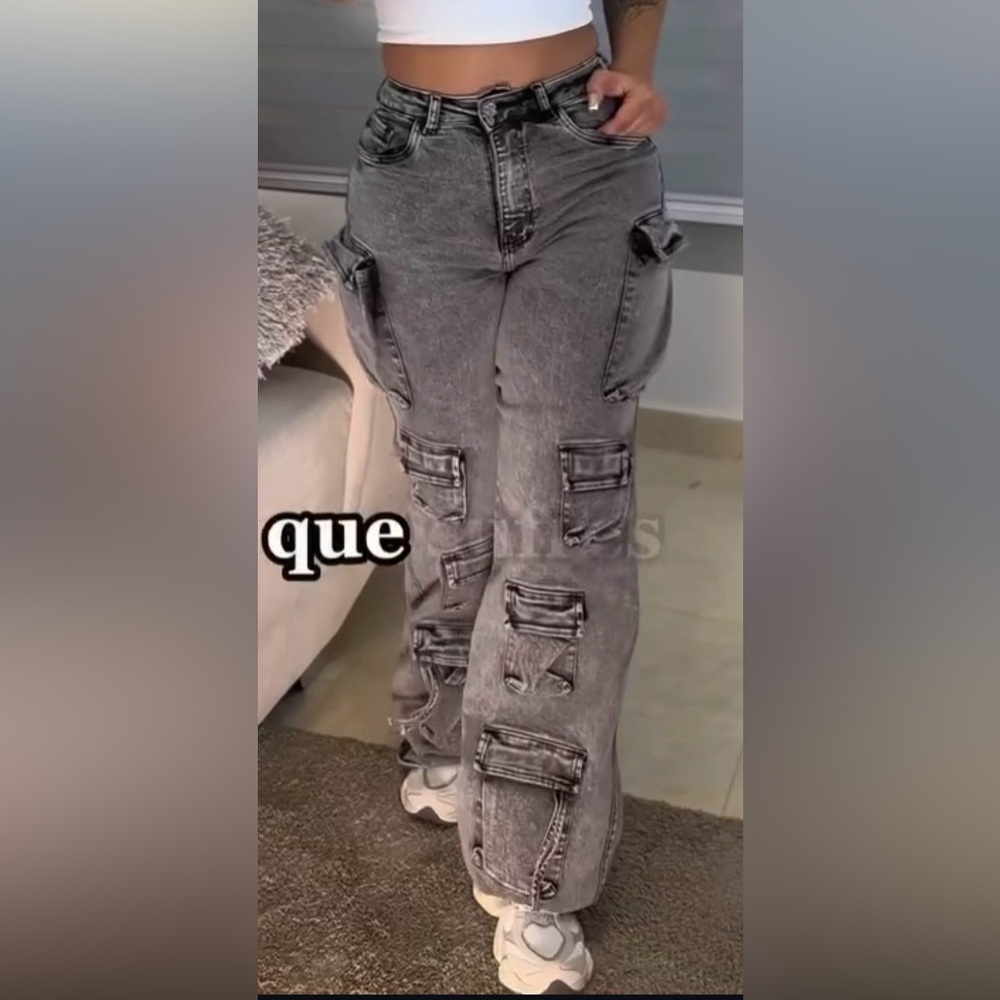 Jean colombiano cargo levantacola Buttlifting  Gray Jeans